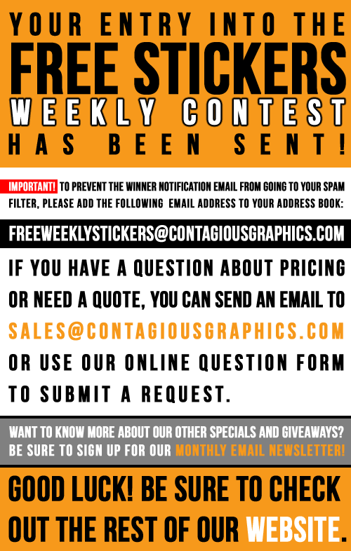 Thanks for Entering!