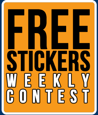 Win Free Stickers Weekly!